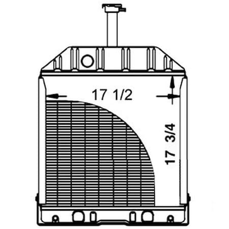 Aftermarket Radiator with Oil Cooler D8NN8005BB